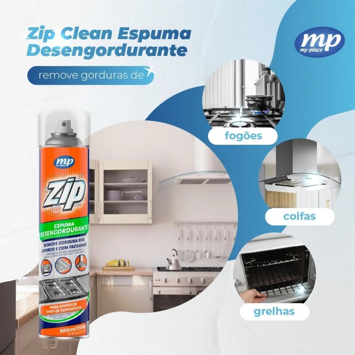 Uso em fogao, coifa e grelha