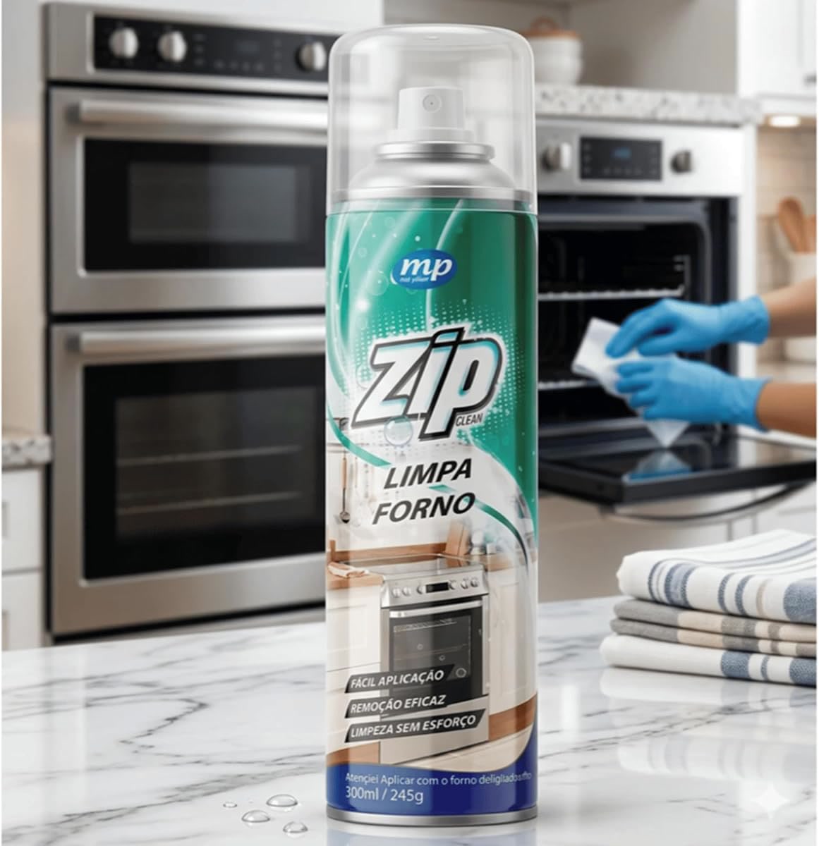 Zip Limpa Forno na cozinha